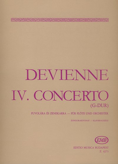 IV. Concerto G-Dur, FlKlav (KlavpaSt)