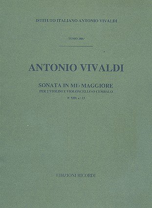 A. Vivaldi: Sonata per 2 violini e BC in Mi Bem Rv 65