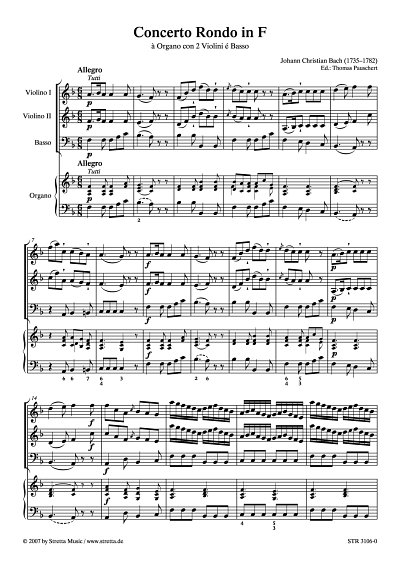 DL: J.C. Bach: Concerto Rondo in F a Organo con 2 Violini e 
