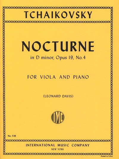 P.I. Tschaikowsky: Notturno Op. 19 N. 4 (Davis) (Bu)