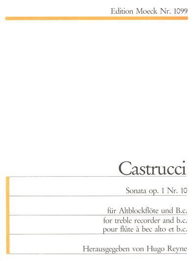 Castrucci Pietro: Sonate D-Moll Op 1/10