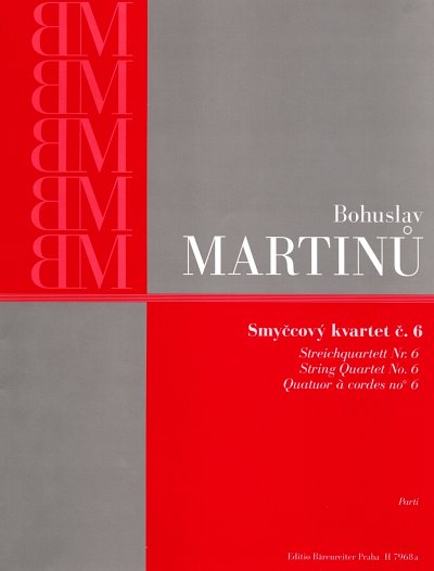 B. Martin_: Streichquartett Nr. 6, 2VlVaVc (Stsatz)