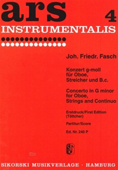J.F. Fasch: Konzert für Oboe, Streicher und B.c. g-moll