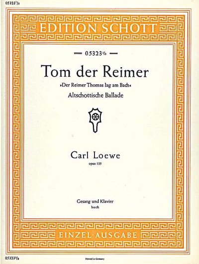 DL: C. Loewe: Tom der Reimer, GesHKlav