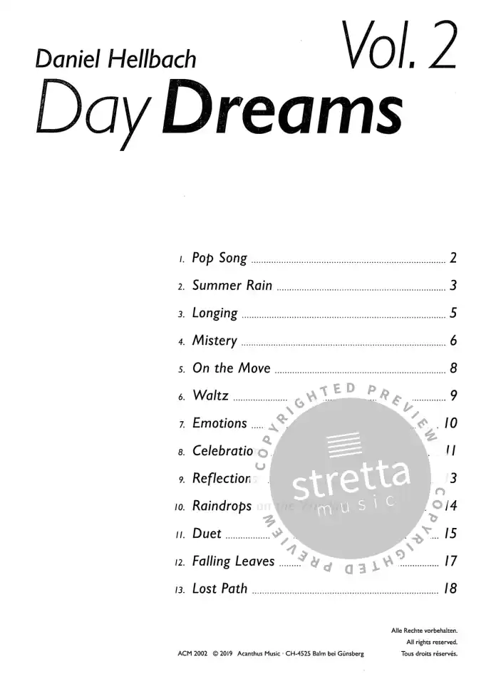 D. Hellbach: Day Dreams 2, Klav (1)