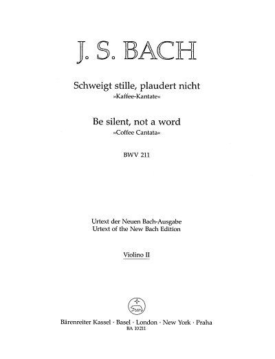 J.S. Bach: Schweigt stille, plaudert nic, 3GesFl2VlVaB (Vl2)