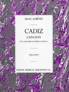 I. Albéniz: Cadiz Cancion No.4 De Suite Espanola Op.47, Klav