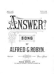Alfred G. Robyn: Answer