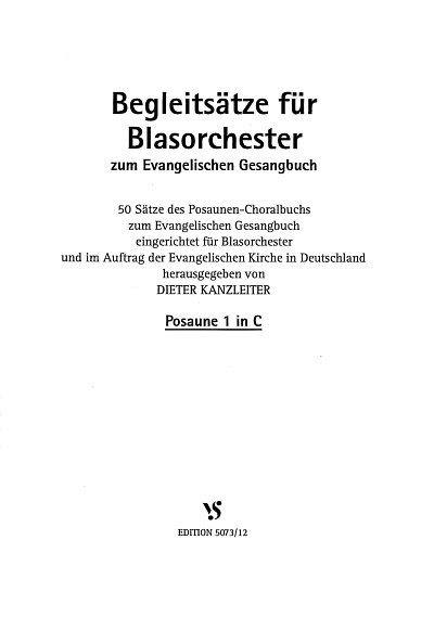 Begleitsätze für Blasorchester zum EKG, Blaso/Blkap (Pos1)