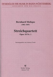 Molique Wilhelm Bernhard: Quartett Op 18/1 Denkmaeler Der Mu