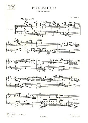 J.S. Bach: Fantaisie En Dom Piano (Bwv 906