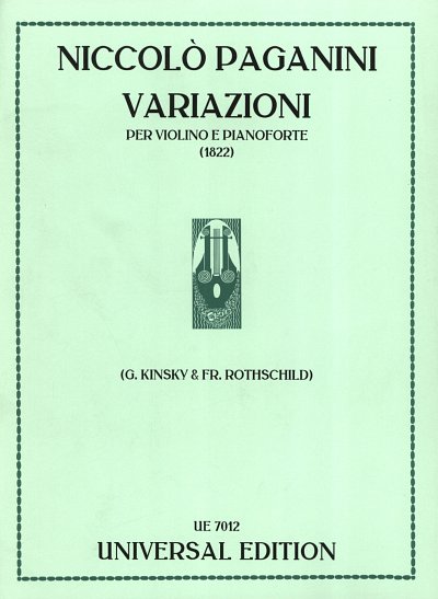 N. Paganini: Variationen , VlKlav (KlavpaSt)