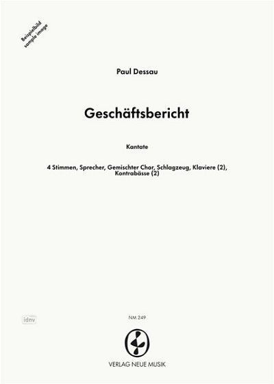 P. Dessau: Geschäftsbericht