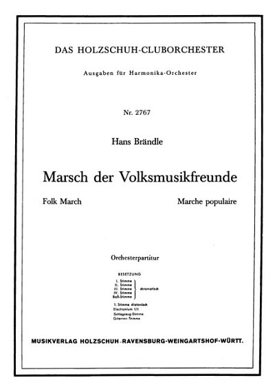 Braendle Hans: Marsch Der Volksmusikfreunde