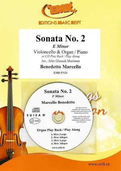 B. Marcello: Sonata No. 2, VcKlv/Org (+CD)