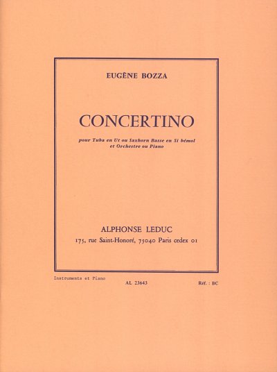 E. Bozza: Concertino (Bu)