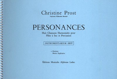 Prost Personances Recorder & Percussion Score, Blfl (Part.)