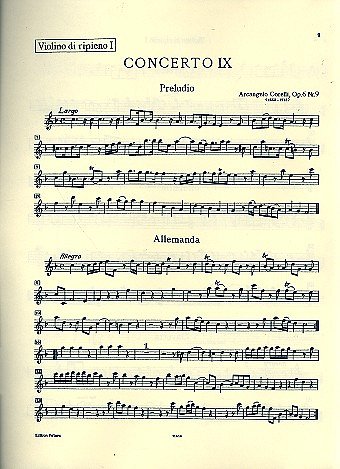 A. Corelli: Concerto grosso F-Dur op. 6; 9