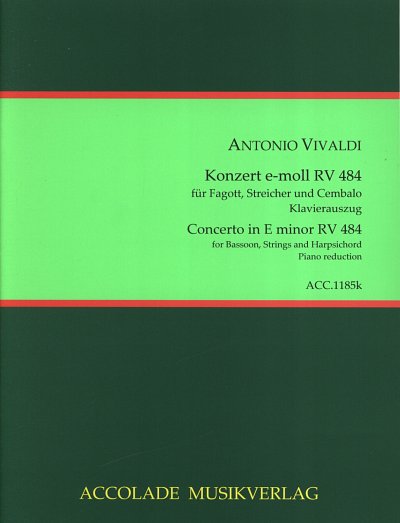 A. Vivaldi: Konzert e-moll RV 484 für Fagott, FagKlav (KASt)