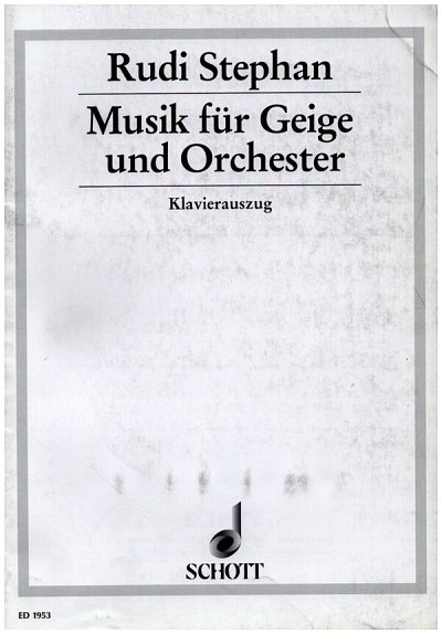 R. Stephan: Musik für Geige und Orchester