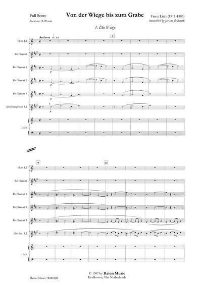 F. Liszt: Von der Wiege bis zum Grabe, Blaso (Pa+St)