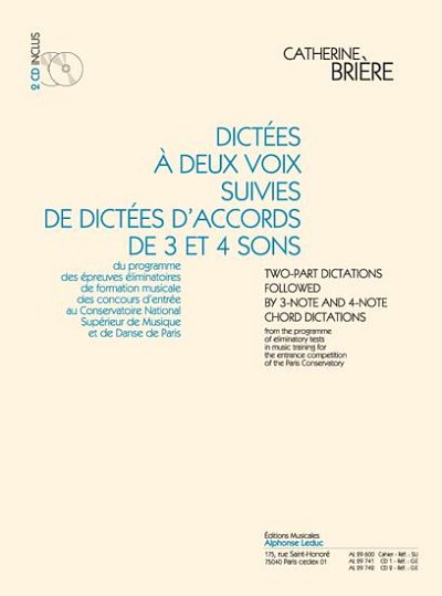 Catherine Briere: Dictees a 2 Voix... (Bu+CD)