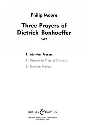 P. Moore: Three Prayers of Dietrich Bonhoef, Gch;Klav (Chpa)