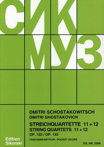 D. Schostakowitsch: Streichquartette Nr. 11 u, 2VlVaVc (Stp)