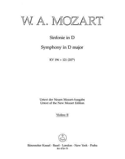 W.A. Mozart: Sinfonie D-Dur, Sinfo (Vl2)