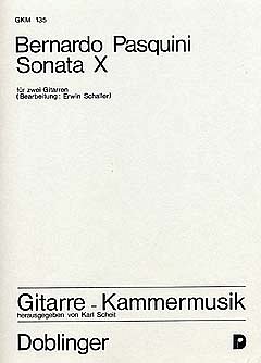 B. Pasquini: Sonate 10 E-Moll Gitarre Kammermusik