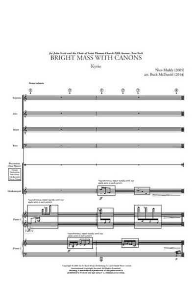 N. Muhly: Bright Mass with Canons