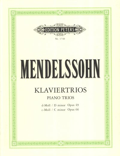 F. Mendelssohn Barth: Klaviertrios d-Moll , Klavtrio (Pa+St)