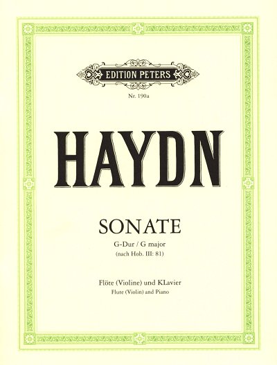 J. Haydn: Sonate für Flöte (Violine) und Klavier G-Dur