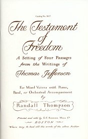 The Testament of Freedom, 4Sax (Part.)
