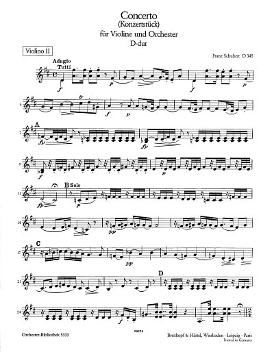 F. Schubert: Konzertstueck D-dur D 345 Orchesterst. Viol II