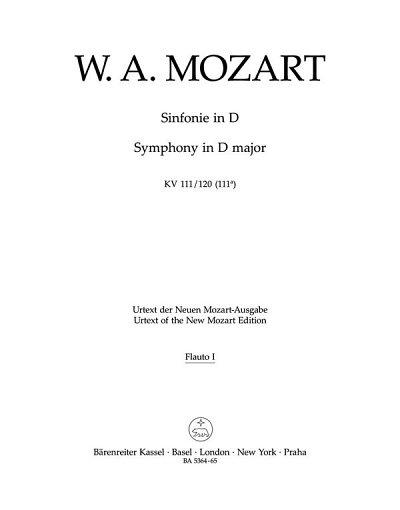 W.A. Mozart: Sinfonie D-Dur KV 111, 120 (111a) (HARM)