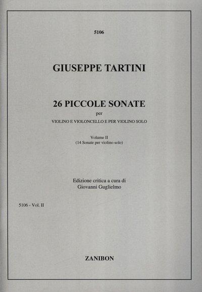 G. Tartini: 26 Piccole Sonate, Viol (Part.)