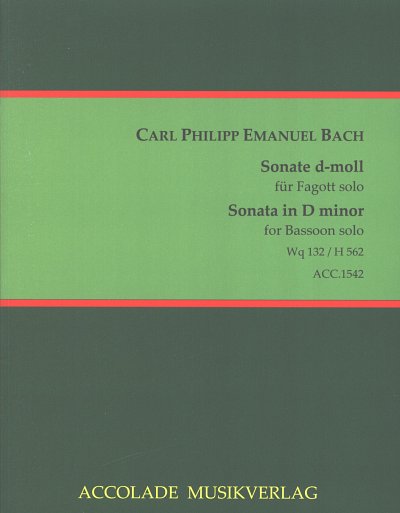 C.P.E. Bach: Sonate fuer Fagott solo d-Moll Wq 132, Fag