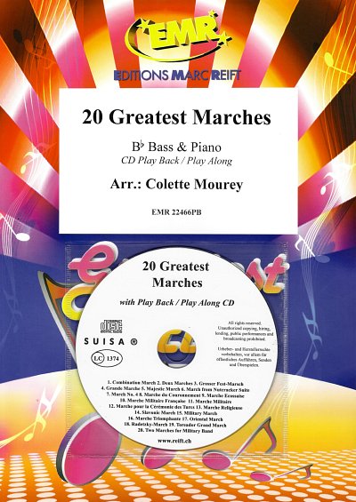 C. Mourey: 20 Greatest Marches, TbBKlav (+CD)