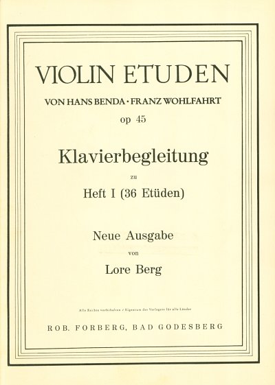 F. Benda: 36 Etüden, op.45, VlKlav (Bu)