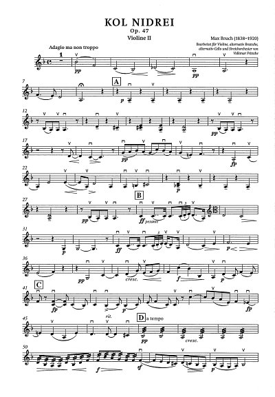 M. Bruch: Kol Nidrei op. 47, 4StrStro (Vl2)