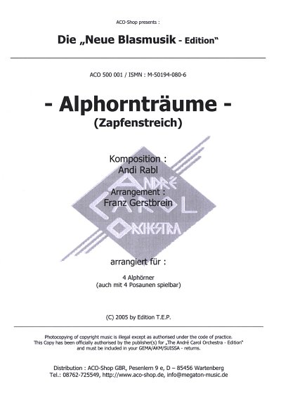Rabl Andi: Alphorntraeume (Zapfenstreich)