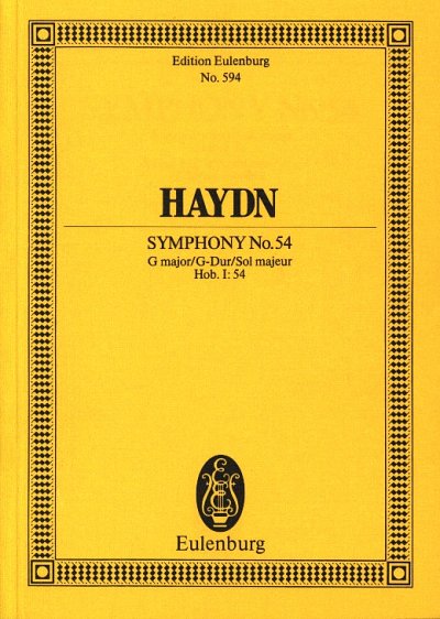 J. Haydn: Sinfonie 54 G-Dur Hob 1/54 Eulenburg Studienpartit