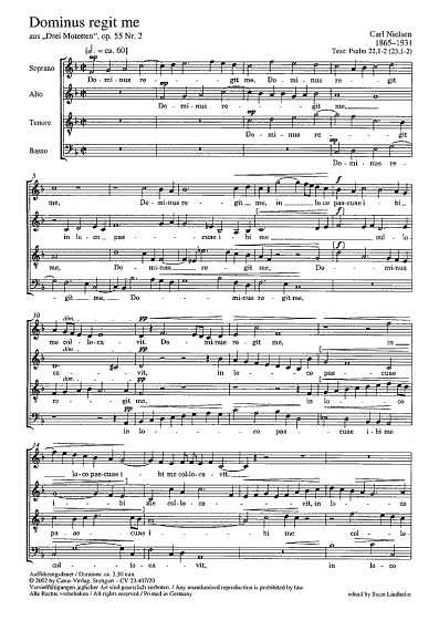 C. Nielsen: Dominus regit me op. 55 Nr. 2 / Partitur