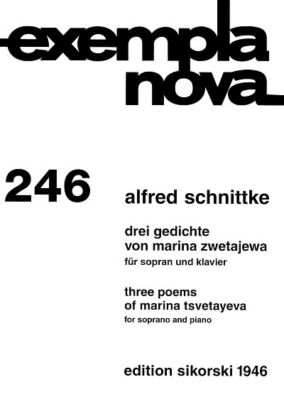 AQ: A. Schnittke: 3 Gedichte Von Marina Zwetajewa (B-Ware)