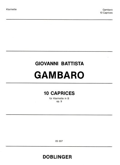 Gambaro Giovanni Battista: 10 Caprices Op 9