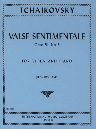 P.I. Tschaikowsky: Valse sentimentale op. , VaKlv (KlavpaSt)