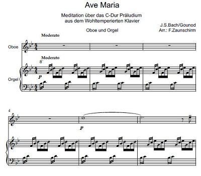 DL: C. Gounod: Ave Maria, ObOrg (Par2St)