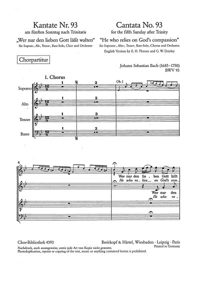 J.S. Bach: Kantate Nr. 93 BWV 93, SolGChOrch (Chpa)