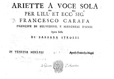 B. Strozzi: Ariette a voce sola, GesBc (Faks)